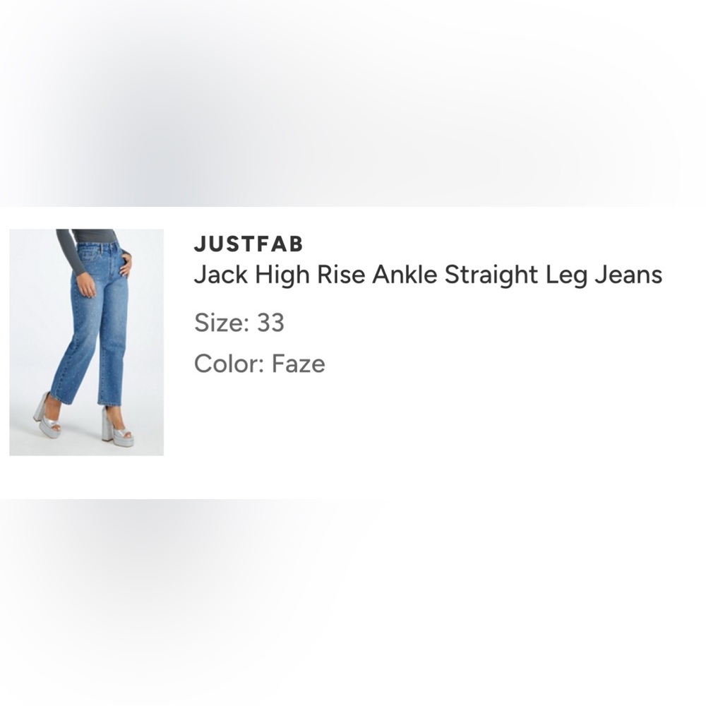 JustFab Blue Jeans with white dots